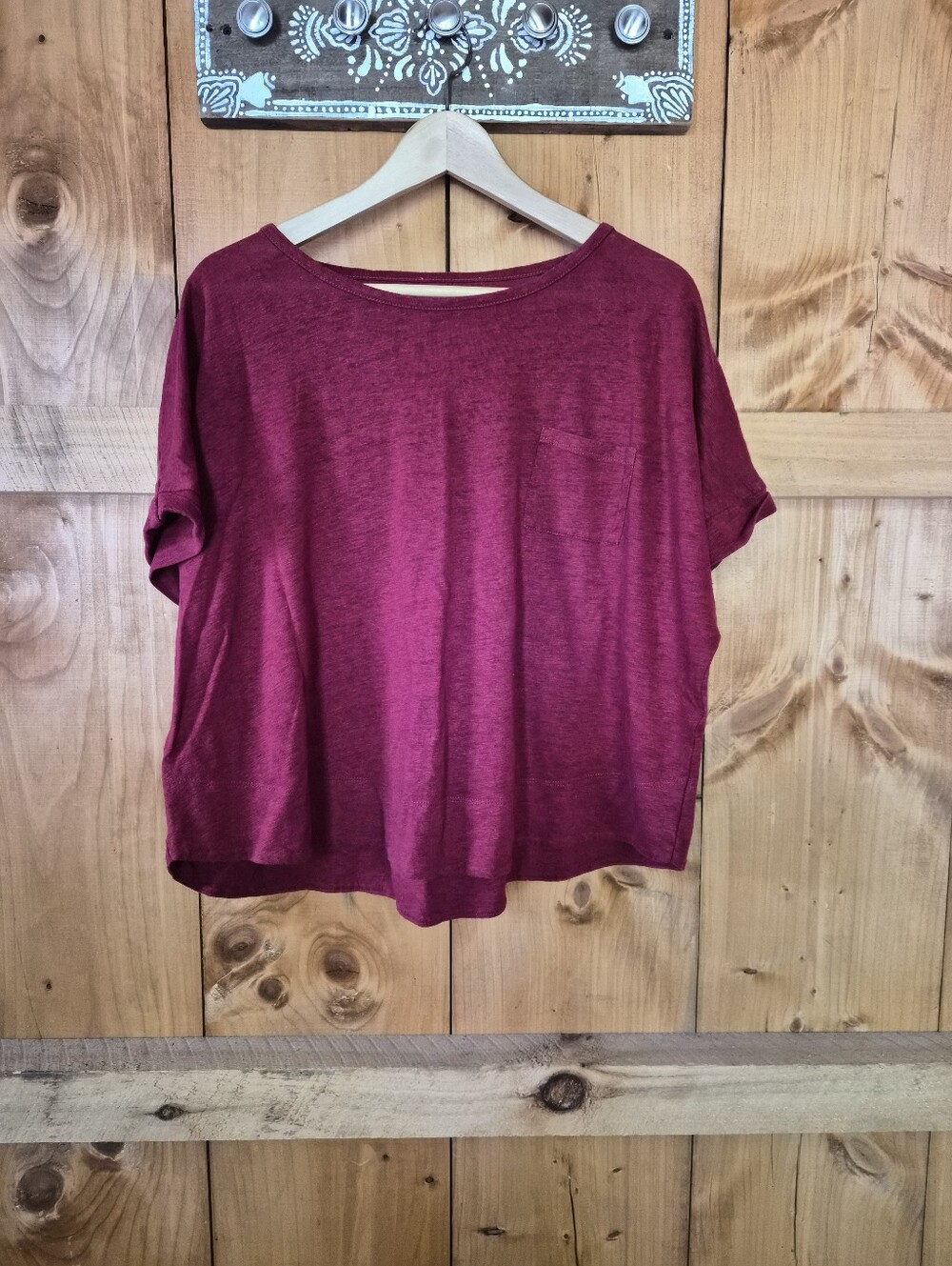 Wrap London Linen Oversized Boxy Tee